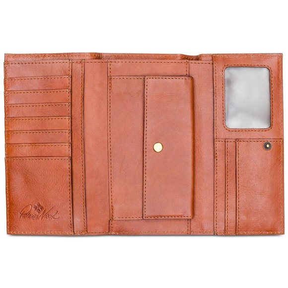 Patricia Nash Woven Plaid Terresa Toast Wallet Organizer Bag Handbag NEW - Picture 3 of 4